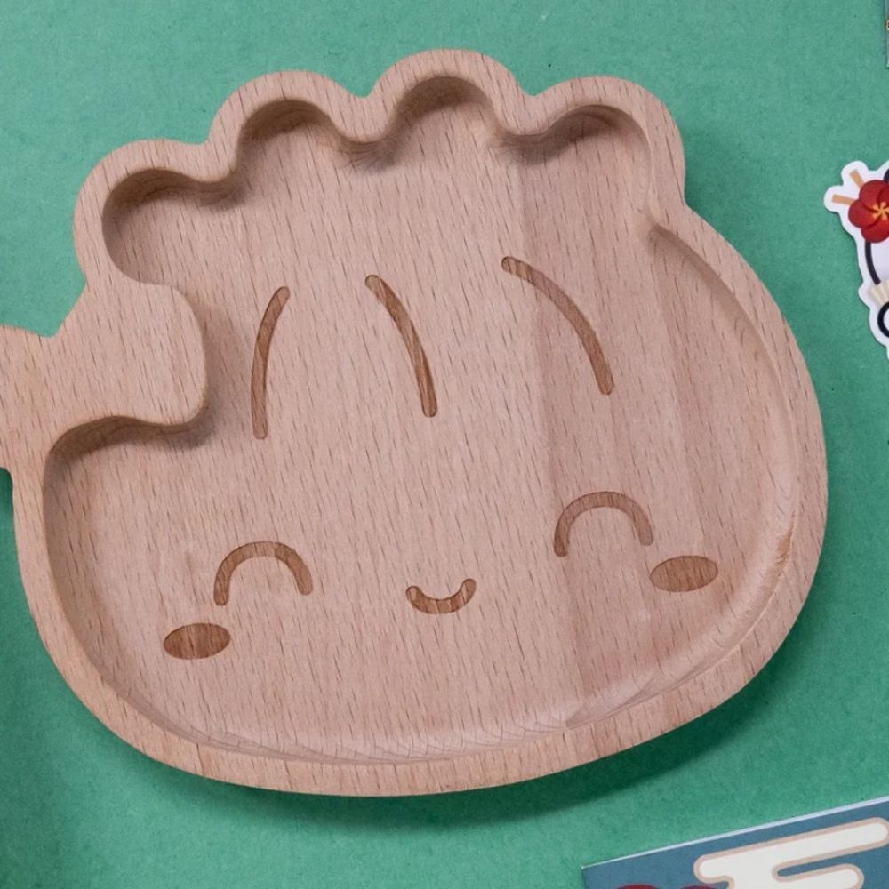 Cute Wooden Dumpling Tray